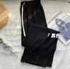 Calça de Mola com Caimento Alto Verão Listras Relâmpago Slimming Seção Solta Casual para o Trabalho Respirável Perna Larga