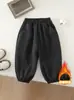 Ropa de Otoño e Invierno para Niños Pantalones con Puño de Terciopelo Estilo Coreano Mono de Terciopelo Holgado Estilo Linterna Pantalones Largos de Invierno para Bebé