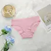 Amazon Xiyin Europa y América Algodón Puro Transpirable Tangas para Mujer Encaje Sexy Color Sólido Ropa Interior para Mujer Venta al por Mayor