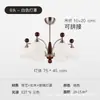 Lustre de Sala de Estar Estilo Vintage 2026 Novo Modelo Lâmpada Americana Retrô para Sala de Jantar Madeira Sólida Cor Creme Lâmpada de Caqui Lustre de Sala de Estar