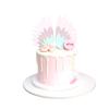 Decoración de pastel de cumpleaños hermosas alas banderín para pastel para insertar suministros para fiesta tarjeta para insertar banderín de cumpleaños