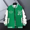 Jaqueta baseball estilo americano para homens, primavera e outono, marca da moda, estilosa e descolada, casaco estilo high street de Hong Kong, jaqueta casual estilo universitário jovem