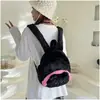 2025 Nueva Mochila de Peluche de Conejo Linda Multifuncional Gran Capacidad Cruzada Ligera Bolsa Pequeña de Invierno