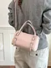 Design retro bolsa Boston high-end para o dia a dia versátil bolsa cilíndrica estilosa moderna tendência bolsa de ombro único transversal