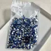 Azul Claro Fundo Plano Pequeno Redondo Strass Decorações para Unhas Tendência Brilhante Ss4 Azul Fundo Plano Strass Decorações para Unhas com Strass