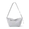 Bolsa Pequena Bolsa Feminina 2026 Nova Tendência de Moda Estilo Coreano Bolsa de Ombro Bolsa Transversal Cor Sólida Estudante Artística Bolsa Semicírculo