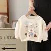 Moletom Fino para Meninas Outono 2026 Nova Roupa Infantil Estilosa Crianças Bebê Criança Pequena Manga Longa Primavera Outono