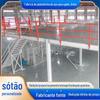 Prateleira de plataforma de sótão de dois andares armazém de construção fábrica escritório estrutura de viga I desmontável sem solda compartimento