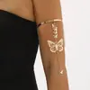 B3352 Pulsera de Brazo con Borla y Colgante de Mariposa Hueca Cadena de Brazo de Metal Personalizada Anillo Abierto de Brazo Retro de Temperamento de Nicho