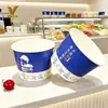 Tazas de Papel de 600 ml de Venta Caliente Directas de Fábrica Venta Directa Personalizadas Desechables para Helado Papel para Helado Recubierto Impresión Grado Alimenticio