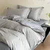 Conjunto de Roupa de Cama Simples de Algodão Puro de Quatro Peças, Lençol e Capa de Edredom 100% Algodão, Lençol e Capa de Edredom Modelo Novo 2026, Conjunto de Roupa de Cama de Três Peças