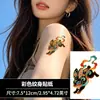 Pegatinas de Tatuaje de Conejo Negro de Dunhuang Estilo Chino Nuevo con Relieve Dorado y Colores, Impermeables y de Larga Duración, con Cintas de Estilo Nacional para Brazos y Espalda, Hanfu