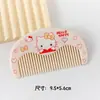 Peine para el Cabello con Estampado de Dibujos Animados Lindo Peine de Media Luna para Flequillo de Alta Calidad Femenina Color Caramelo Portátil Peine Pequeño para Cabello Liso