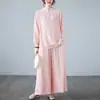 Ropa de Té Budista Nueva Primavera 2025 Ropa de Yoga de Algodón y Lino Ropa de Danza Zen Ropa de Hada Trajes para Mujer Ropa de Tai Chi
