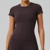 Camiseta Xijia Spring Secado Rápido Ropa de Yoga Top de Fitness de Manga Corta Cubierta Deportiva para Correr al Aire Libre Manga Corta para Mujer 2001