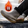 Botas de Lluvia Forradas de Polar Transfronterizas para Hombre, Botas de Lluvia de Media Caña, Zapatos Acuáticos Antideslizantes, Botas de Lluvia de Moda para Exportación, Zapatos de Goma para el Trabajo, Zapatos de Cocina para Hombre
