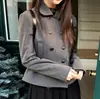 908006 Abrigo de Lana Negro Delgado con Cuello Alto para Mujer B Estilo Coreano Transfronterizo Abrigo de Lana Engrosado Invierno