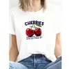 Camiseta Transfronteriza de Talla Europea con Cereza Dulce y Jugosa para Mujer y Hombre, Camiseta de Algodón con Dibujos para Verano