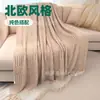 26 Manta de Sofá con Patrón de Piña de Lujo Nórdico Ligero, Manta Tejida, Manta de Oficina, Manta para Siesta, Cubierta de Cama, Manta Individual