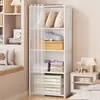 Armario Sencillo para Apartamentos de Alquiler, Estante de Almacenamiento para Mesita de Noche de Dormitorio, Gabinete Pequeño Resistente y Duradero para Ropa y Sombreros en Interiores