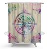 Ventas nacionales transfronterizas AliExpress Amazon WISH Caliente original Brújula Reloj Mandala Cortina de ducha impermeable Cortina colgante