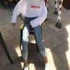 Chica caliente celebridad en línea otoño e invierno Nuevo color de contraste degradado Jeans pequeños y altos para mujer elásticos adelgazantes de pierna recta cortos