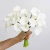 Pu Flor de Cala Artificial Ramo de Flores Artificiales Flores Falsas para Decoración de Sala de Estar Interior Dormitorio Oficina Escritorio Mesa de Café Flores Artificiales
