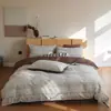 Conjunto de Quatro Peças Jacquard Cor de Cereja Estilo Ins Outono/Inverno Escovado/Algodão, Capa de Edredom 100% Algodão com Toque de Luxo para um Quarto Vintage