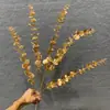 Flor Artificial Dourada Folha de Ginkgo Folha de Eucalipto Artificial Flor Artificial Vagem de Lótus Fruta Vermelha Folha de Palmeira Persa Folha de Leque Lote de Flores Decorativas