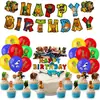 Decoración de Fiesta de Cumpleaños Temática de Animación Shanhaijing Popular Transfronteriza Bandera Plato de Papel Vaso de Papel Servilleta Mantel