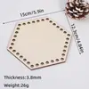 Lascas de Madeira Cortadas a Laser com Furos, Placa de Madeira, Tiras de Tecido, Cesta, Base de Madeira, Base de Madeira Crochê à Mão, Placa de Tecelagem DIY