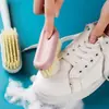 Cepillo para Zapatos de Mango Largo para el Hogar, Cepillo de Plástico para Limpiar Zapatos Colgable, Cepillo de Limpieza Liso Multifuncional, Cepillo de Limpieza de Cerdas Suaves No Dañino