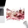 Fornecimento Especial Transfronteiriço de Mouse Pad Flor de Cerejeira Tinta, Tapete de Mesa para Jogos Estilo Japonês, Pad Espessado Antiderrapante para Teclado de Computador Atacado