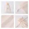 Bolsa de Malla Transparente Cosméticos Joyería Empaque Bolsa de Regalo Sensación de Alta Gama Cordón Bolsa de Organza con Cordón Personalizado
