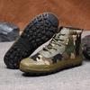 Zapatos Todoterreno a Prueba de Tres Elementos, Zapatos de Liberación, Zapatos de Protección Laboral para Senderismo de Caña Alta, Zapatos de Lona Antideslizantes para Obra, Impermeables y Resistentes a las Manchas
