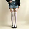 Medias Integradas con Ligas de Cruz Estilo Punk Oscuro Calcetines Largos Negros Hasta la Rodilla Calcetines Largos JK Calcetines Largos Góticos