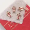 Estilo Chino Aleación Bolsa de la Fortuna Festiva Caballo de Madera Fortuna Cuentas Doble Cara DIY Colgante de Joyería Hecho a Mano Accesorios