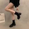 Populares Botas de Moda Elásticas de Gamuza Estilo Francés para Mujer Otoño 2025 Botas Martin Adelgazantes que Aumentan la Altura Botas Cortas de Suela Gruesa Botas Ajustadas