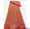 Vestido de Noche Francés con Bordado de Perlas, Encaje de Malla, Tela de Encaje para Vestido de Novia, Encaje Nupcial