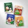 Cuaderno Espiral de Dibujos Animados Lindo A7 Pequeño Cuaderno Navideño Portátil de Bolsillo Alta Apariencia Diario para Estudiantes