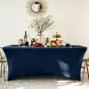 Funda elástica para mesa de 4 pies x 6 pies para exportación, adecuada para mesas de cóctel, mesas de conferencia, banquetes de boda y mesas rectangulares; mantel elástico