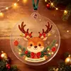 Venta Directa Transfronteriza Navidad Pura Redonda Acrílico Navidad Multielemento Colgante Decoración de Árbol de Navidad de Comercio Exterior Colgante