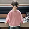 Conjunto de Primavera y Otoño para Niños Sudadera Rosa Falso Dos Piezas Estilo Coreano Jersey Casual Infantil Ropa de Abrigo Niños Pequeños y Medianos Comercio Exterior Transfronterizo