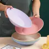Prato redondo de 9 polegadas prato de jantar bandeja doméstica prato prato de frutas louça prato de frutas prato prato de jantar tigela prato prato de plástico