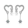 Brincos de Amor Brincos de Estrela Pentagonal para Mulheres Super Flash Zircon Brincos Pequenos Brincos para Brincos