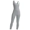 Mono de Yoga Doble Cara Cepillado Nude Nylon Alta Elasticidad Mono Deportivo para Mujer Pantalones Chaleco Ajustado