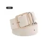Cinturón de Moda Versátil para Mujer Estilo Coreano Hebilla Cuadrada Simple Cinturón Decorativo para Vestido Abrigo Cinturón de Cintura para Estudiante