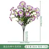 Planta Verde Artificial de 7 Ramas Eucalipto Trompeta Gloria de la Mañana Arreglo Floral para Exteriores Flor Artificial Falsa Decoración Venta al por Mayor