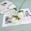 Simulación Crisantemo de Bola de 4 Cabezas Lugar de Boda Fila de Flores Sala de Estar Floristería de Alto Nivel Decoración Colocación Escenario Camino de Boda Flor