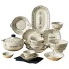 Conjunto de Louças Cerâmicas para Restaurante Japonês Tigelas de Arroz de 6 polegadas Conjunto de 8 Peças de Tigelas e Pratos Japoneses Conjunto Completo de Pratos e Tigelas para Cozinha